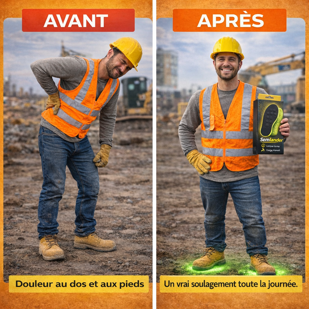 Semelles chaussures de sécurité - Confort du matin au soir