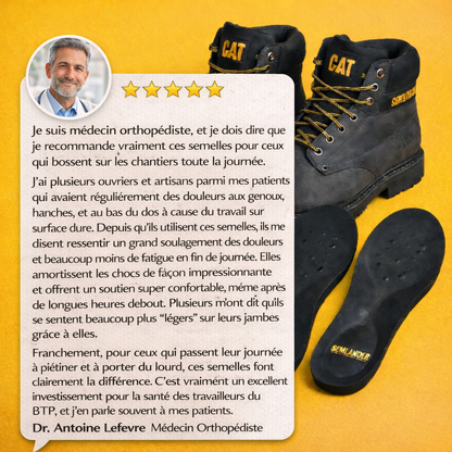 Semelles chaussures de sécurité - Confort du matin au soir
