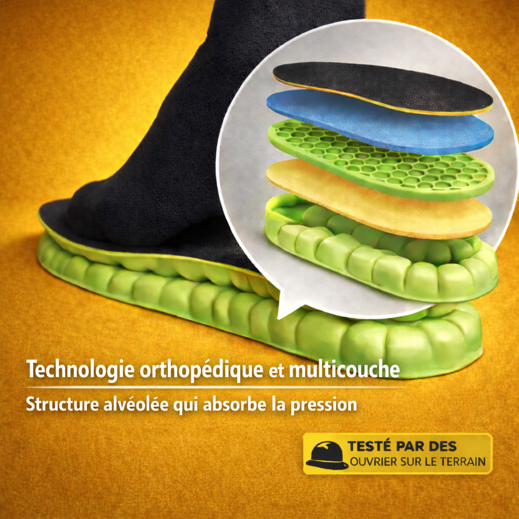 Semelles chaussures de sécurité - Confort du matin au soir